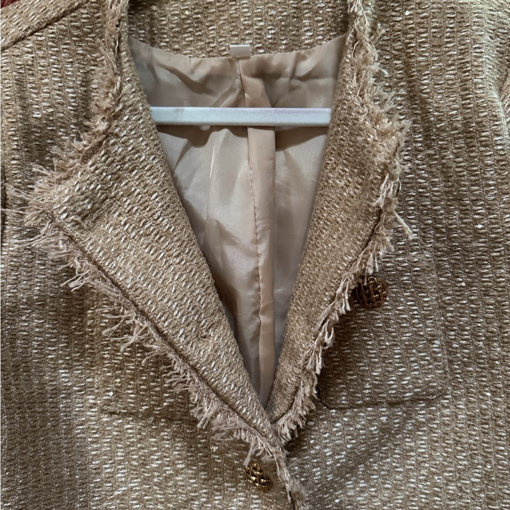 Elegant Tan Women's Jacket - Picture 2 of 2